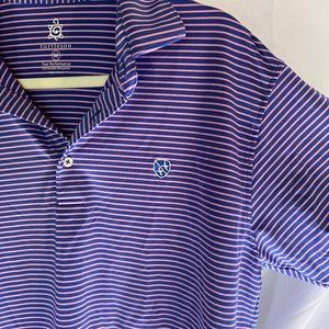 Purple and Blue Stripe Turtleson Medium Golf shirt